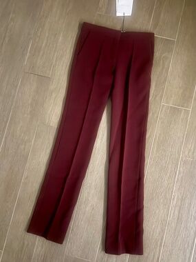 Victoria, Beckham crêpe burgundy trousers US size 4